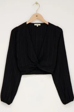 My Jewellery Top Court Avec Noeuds Noir Best