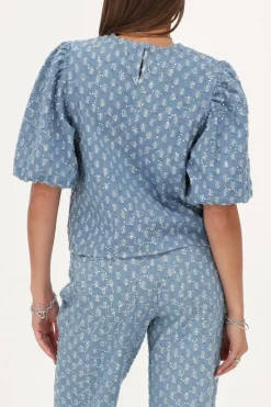 My Jewellery Top En Denim Bleu Avec Paillettes Discount