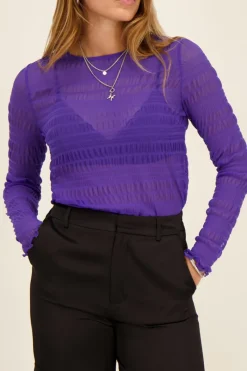 My Jewellery Top En Maille Texturée Violet Best