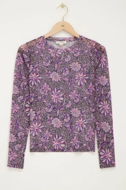 My Jewellery Top Gris En Tulle Imprimé à Fleurs Outlet