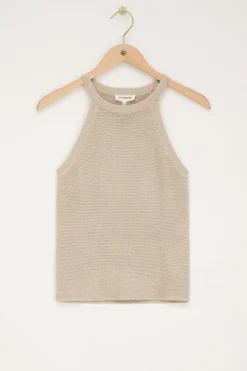My Jewellery Top Licou Avec Lurex Beige Online