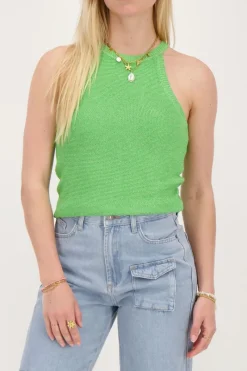 My Jewellery Top Licou Avec Lurex Vert Fashion