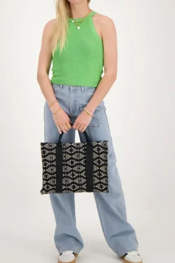 My Jewellery Top Licou Avec Lurex Vert Fashion