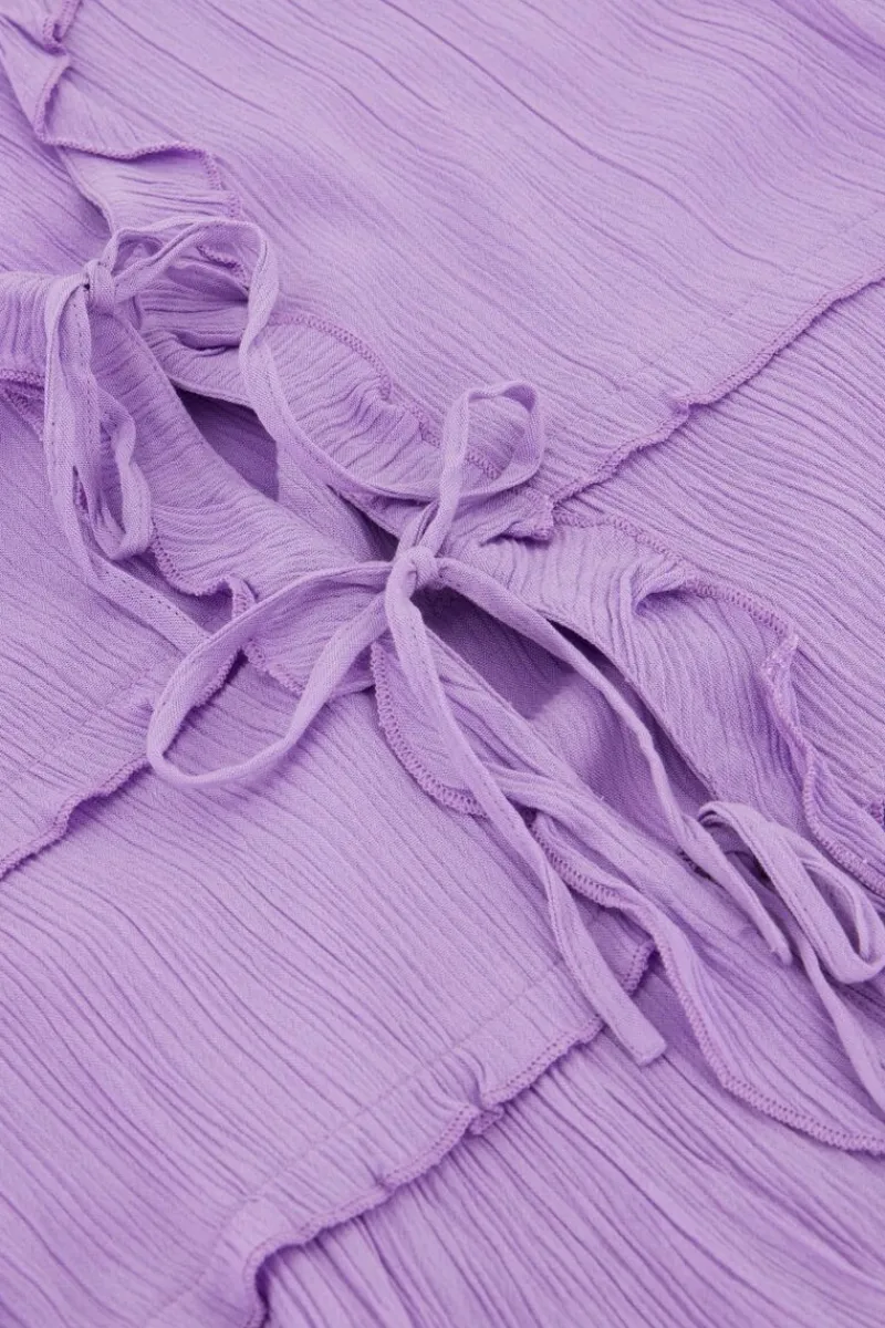 My Jewellery Top Lilas Avec Cordons Et Manches évasées Violet clair Sale