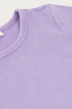 My Jewellery Top Lilas Texturé à Courtes Manches Violet/Violet clair Best