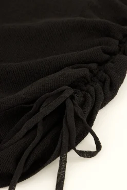 My Jewellery Top Noir Avec Cordon De Serrage Discount