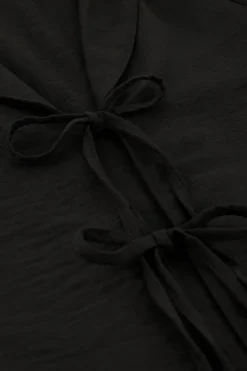 My Jewellery Top En Lin Avec Nœuds Noir Online