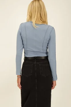 My Jewellery Top Péplum Bleu Online