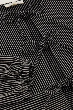My Jewellery Top Rayé Noir Et Blanc Avec Nœuds Noir et blanc/Noir Best