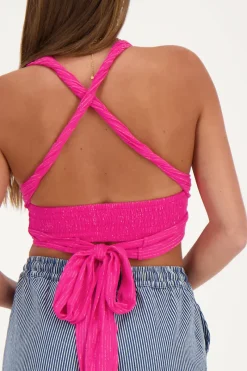 My Jewellery Top Rose En Lurex Rose/Fuchsia Sale