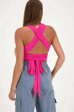 My Jewellery Top Rose En Lurex Rose/Fuchsia Sale