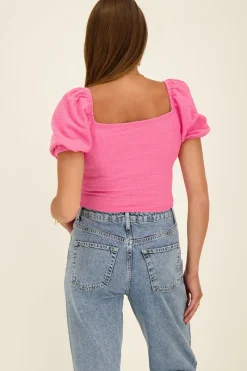 My Jewellery Top Rose Style Corset à Manches Longues Fashion