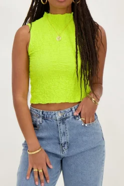 My Jewellery Top Sans Manches Vert Citron Vert citron/Vert Discount