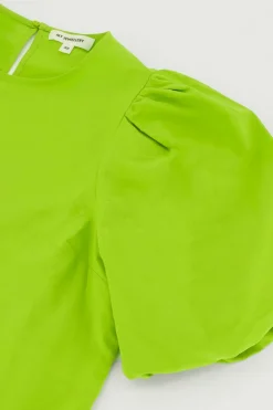My Jewellery Top à Manches Bouffantes Vert Clearance