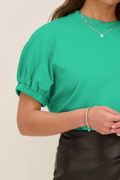 My Jewellery Top Avec Manches élastiques Vert Clearance