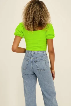 My Jewellery Top Vert Menthe Style Corset à Manches Longues Clearance