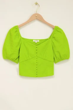 My Jewellery Top Vert Menthe Style Corset à Manches Longues Clearance