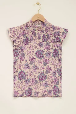 My Jewellery Top Violet à Smocks Sans Manches Hot