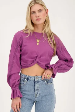 My Jewellery Top Violet Avec Bande Et Boutons Online