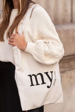 My Jewellery Tote Bag Beige Outlet