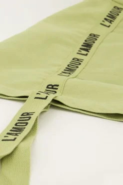 My Jewellery Tote Bag Vert Menthe En Lin L'amour Vert menthe/Vert Sale