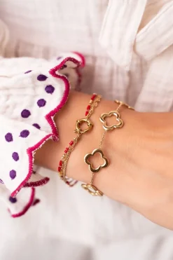 My Jewellery Triple Bracelet Avec Perles Rouges Best
