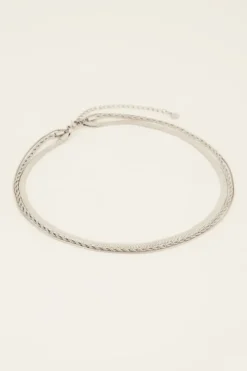 My Jewellery Triple Chaîne à Maillons Torsadés Et Plats Online