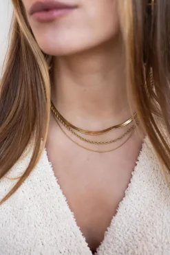 My Jewellery Triple Chaîne à Maillons Torsadés Et Plats Online