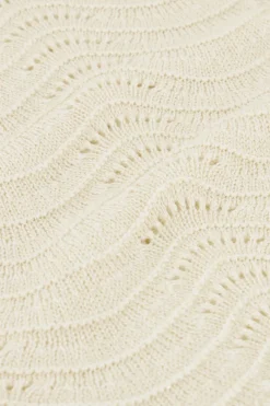 My Jewellery T-shirt Beige En Maille Ajourée Avec Lurex Clearance
