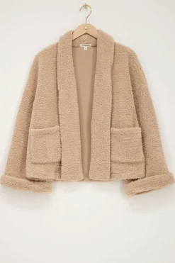 My Jewellery Veste Kimono Teddy Beige New
