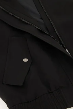 My Jewellery Veste Sans Manches Noire Avec Col Et Poches Fashion