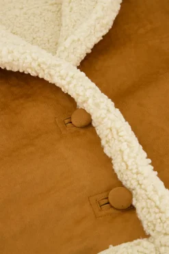 My Jewellery Veste Sans Manches Teddy En Daim Cognac Fashion