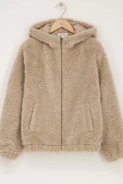 My Jewellery Veste Teddy Beige Avec Capuche Discount