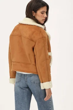 My Jewellery Veste Teddy En Daim Cognac Sale